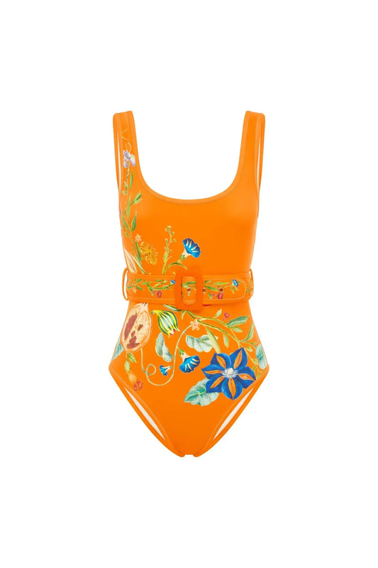 FLORES BELTED ONE PIECE