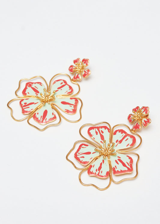 GREEN SWIRL ANDREAE EARRINGS