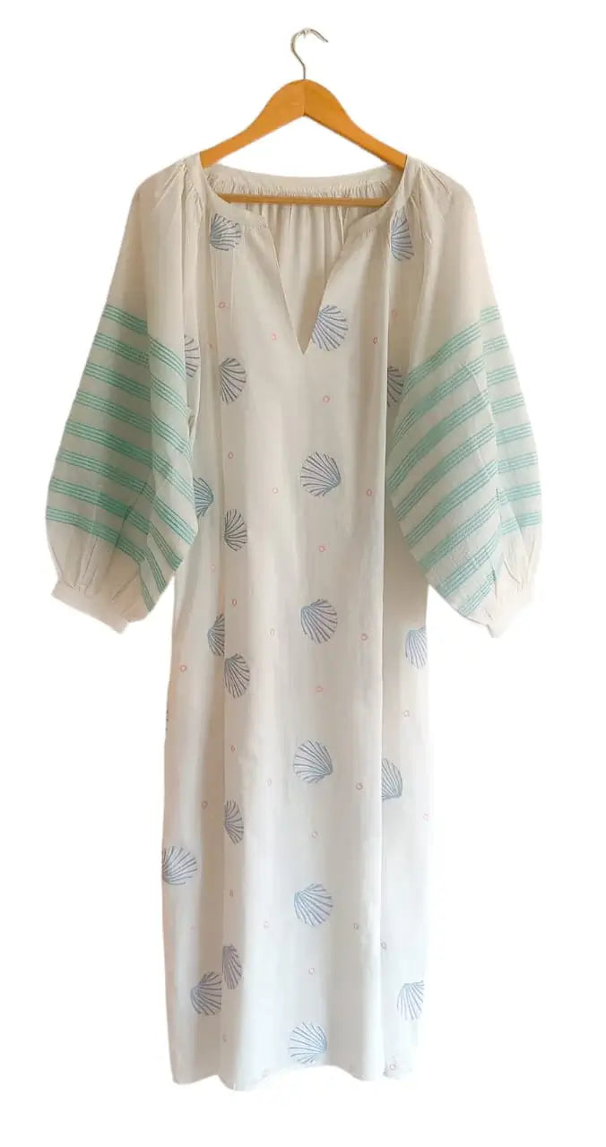 SEASIDE SEASHELLS KAFTAN- MINT