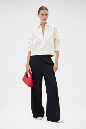 RIBBON TRIM SHIRT