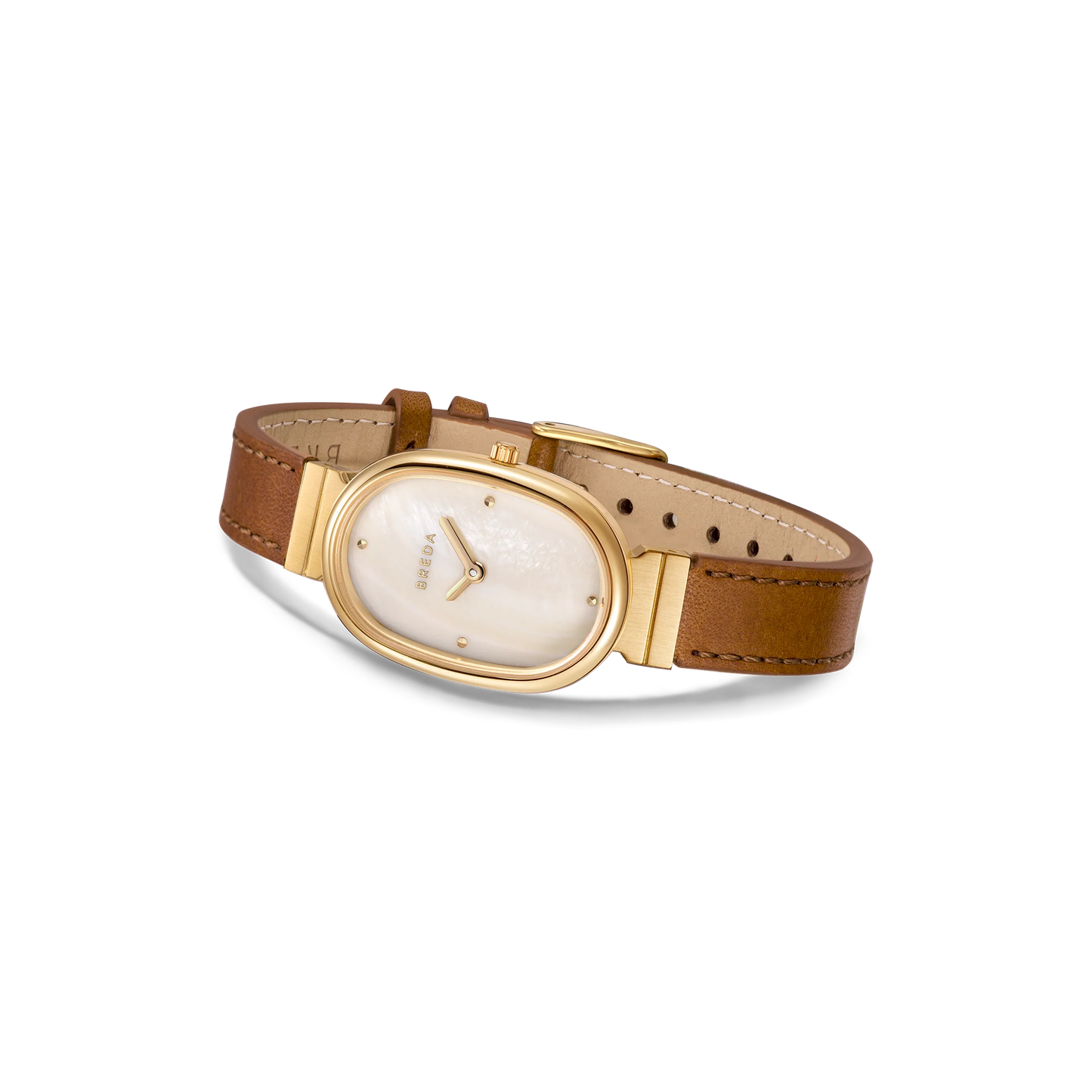 Jane Leather Watch - Gold/Champagne/Brown