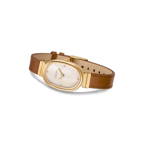 Jane Leather Watch - Gold/Champagne/Brown