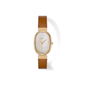 Jane Leather Watch - Gold/Champagne/Brown
