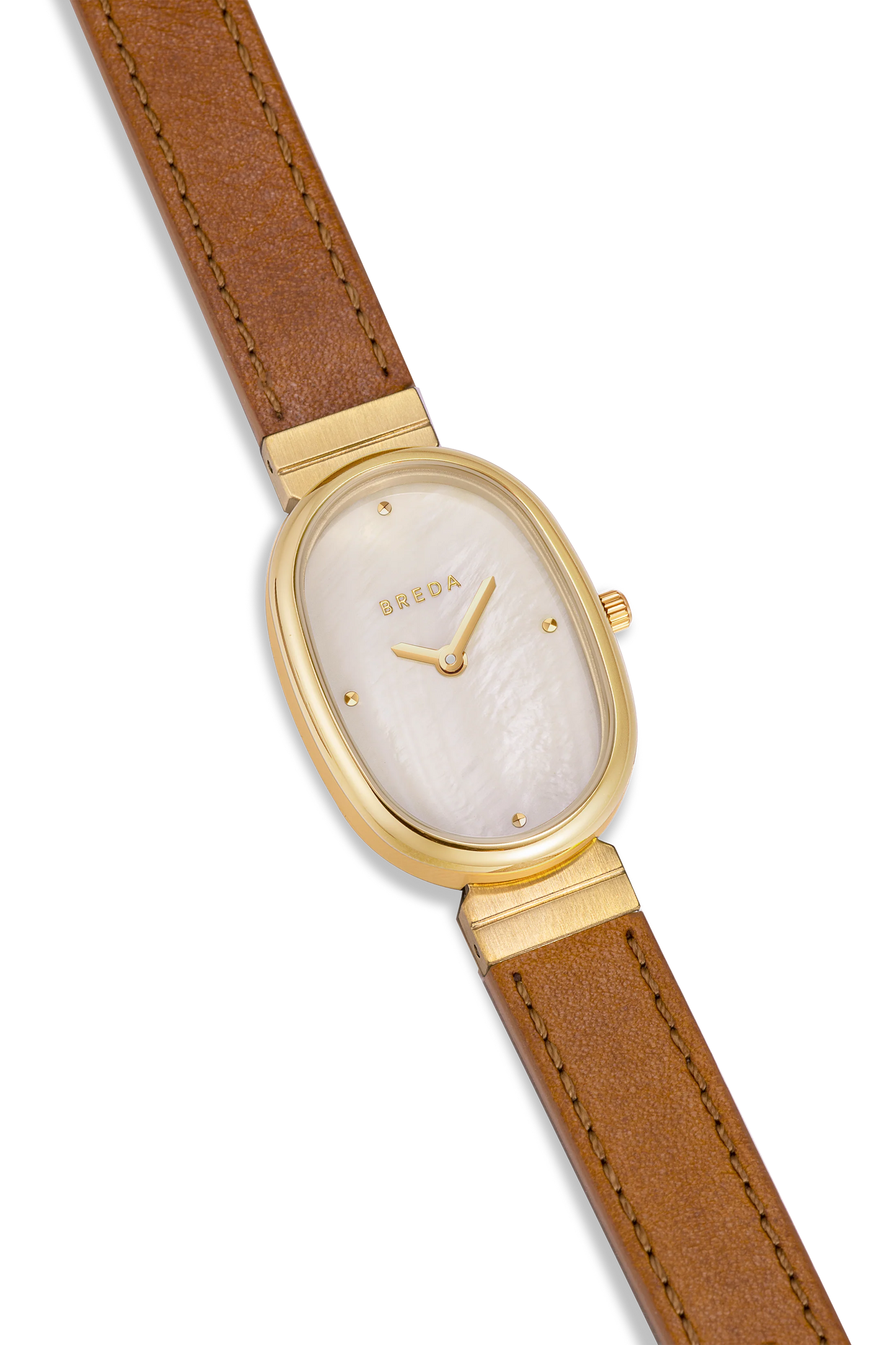 Jane Leather Watch - Gold/Champagne/Brown