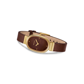 Jane Leather Watch - Gold/Brown/Brown
