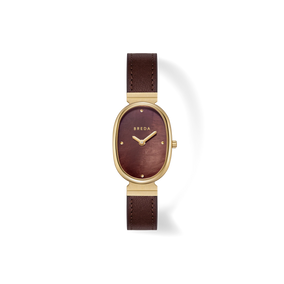 Jane Leather Watch - Gold/Brown/Brown