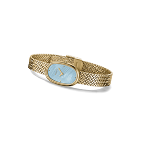 Jane Mini Tethered - Gold and Sky Metal Bracelet Watch