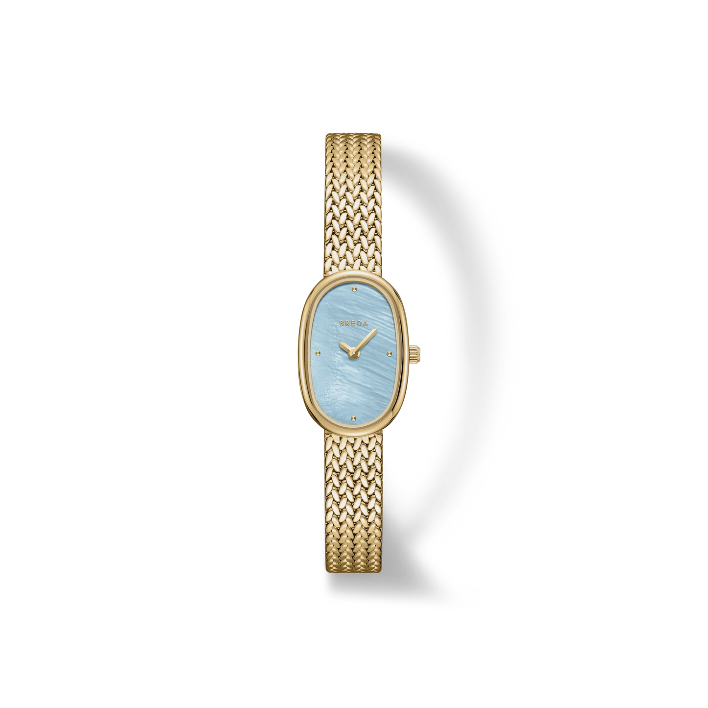 Jane Mini Tethered - Gold and Sky Metal Bracelet Watch