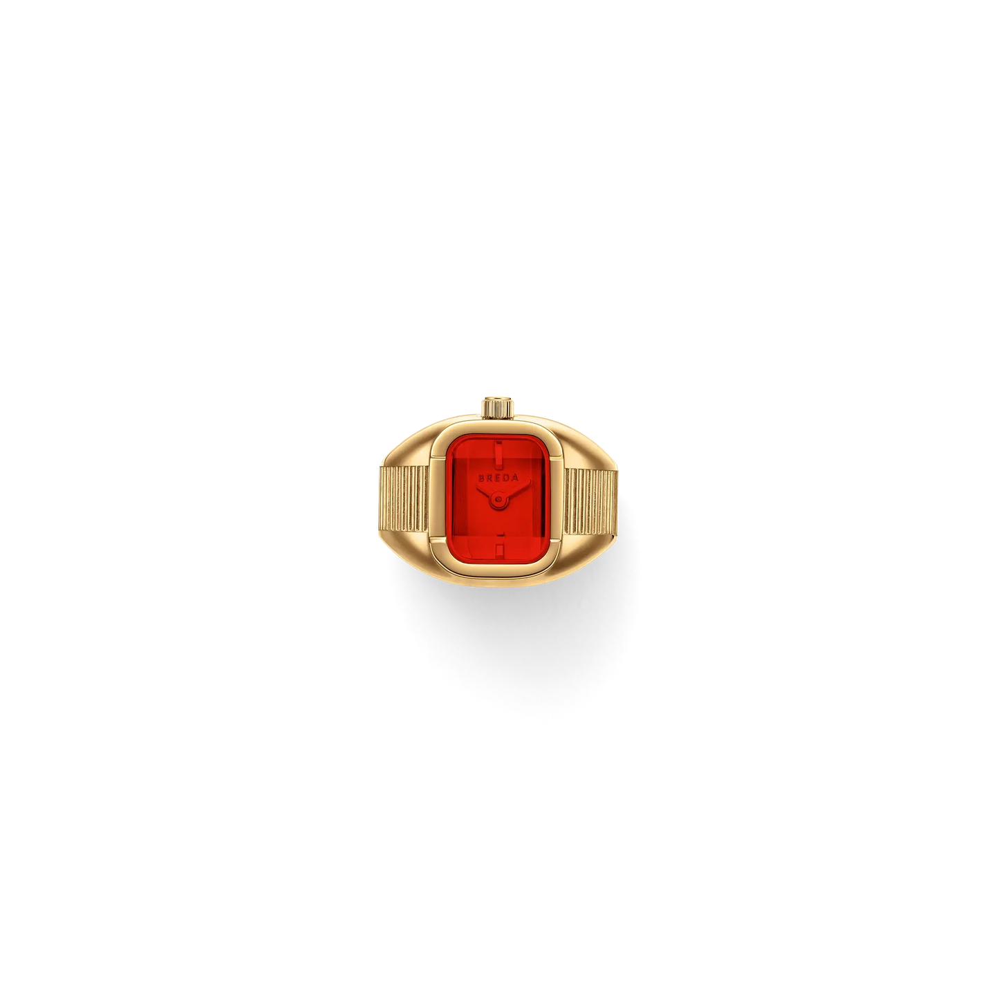 Nocturne - Gold & Red Expandable Ring Watch, 16MM