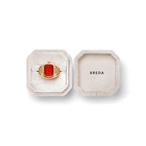 Nocturne - Gold & Red Expandable Ring Watch, 16MM