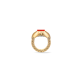 Nocturne - Gold & Red Expandable Ring Watch, 16MM