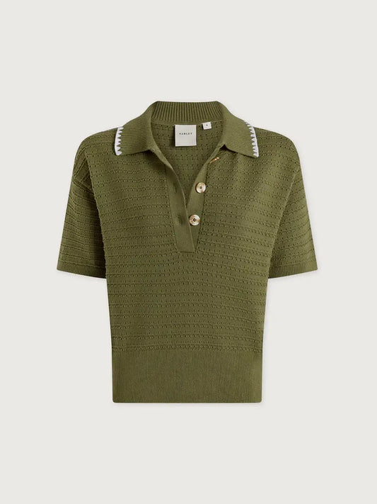GUILIA POLO KNIT TOP