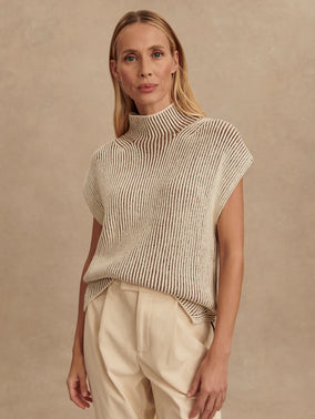 LAUREN PLATED KNIT TANK