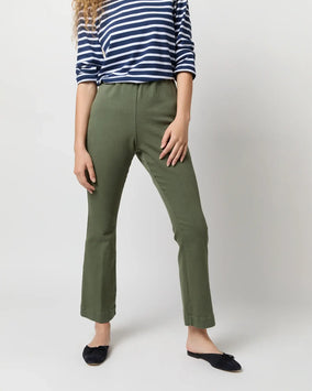 FAYE FLARE CROPPED PANT- OLIVE