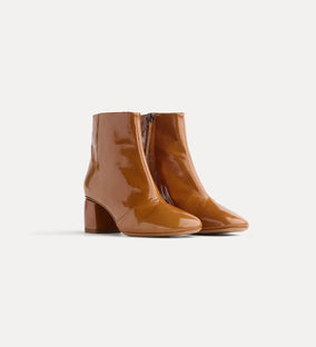 PATENT LEATHER ANKLE BOOTS