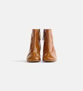 PATENT LEATHER ANKLE BOOTS