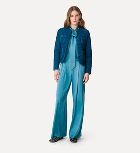 HEAVY STRETCH SILK SATIN REGULAR WAIST PANTS
