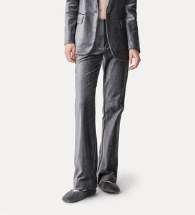 STRETCH VELVET FLARE PANTS