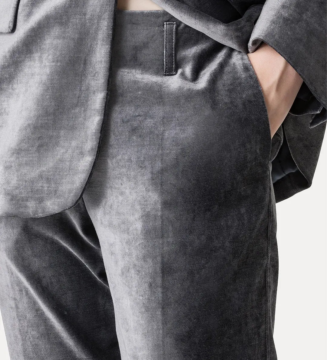 STRETCH VELVET FLARE PANTS