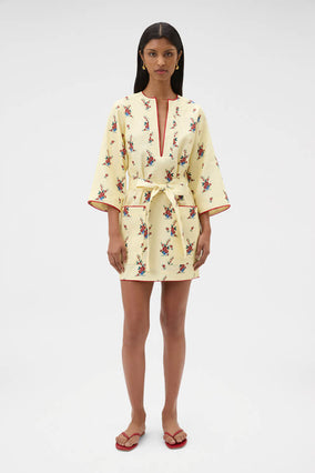 WALLPAPER FLORAL PRINT TUNIC DRESS