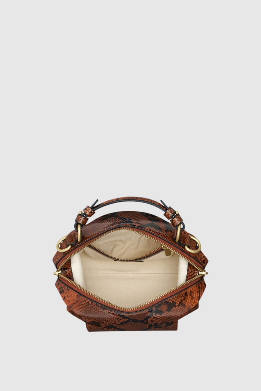 MICA MINI BOWLER CRACKLE IN COPPER SNAKE
