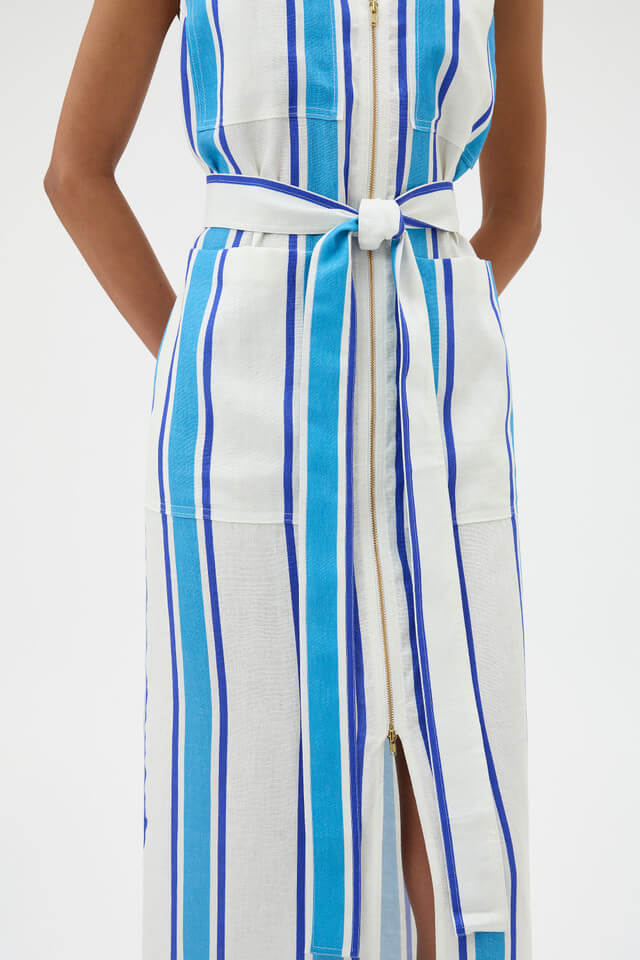 SHORE STRIPE DAY DRESS