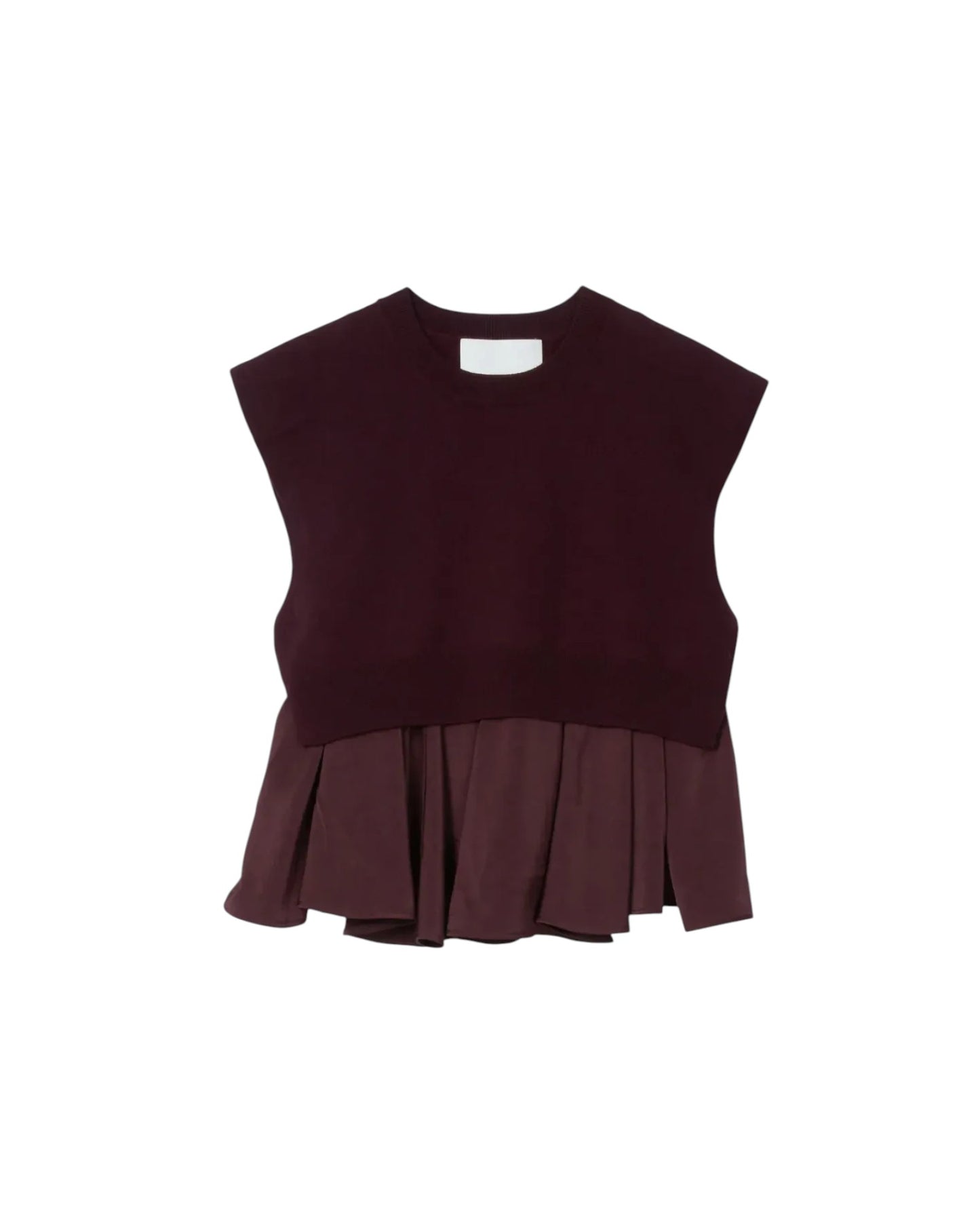 Ultrafine Merino Tank W/ Twill Combo - Espresso