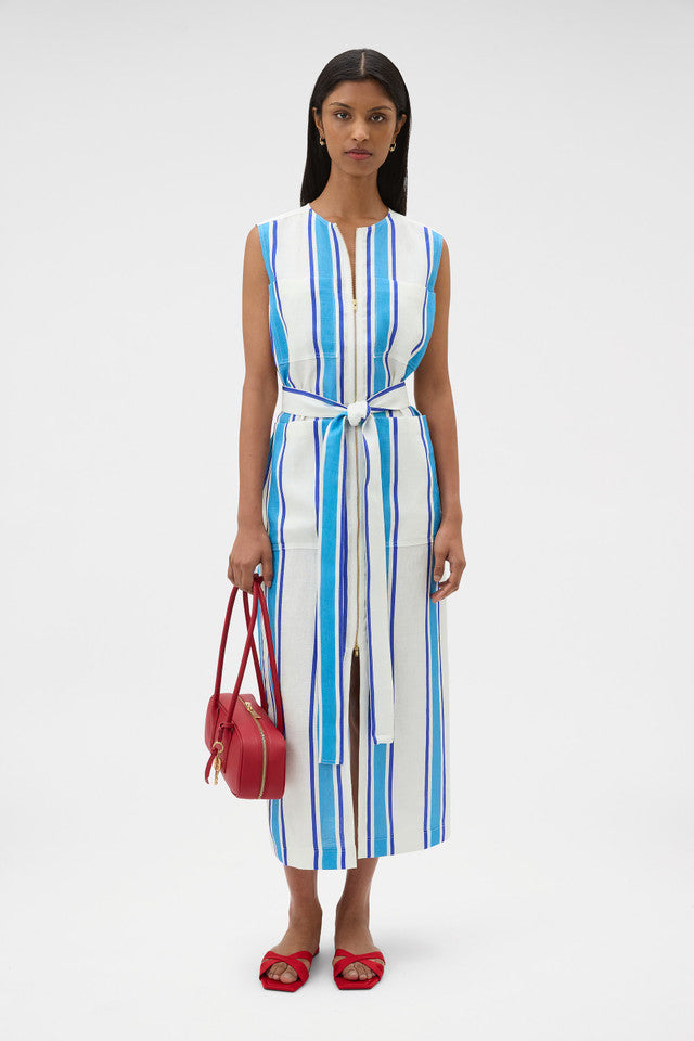 SHORE STRIPE DAY DRESS