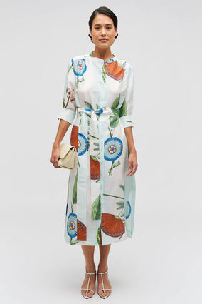 GRAND FLORAL COLUMN DRESS