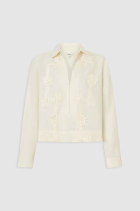 RIBBON TRIM SHIRT