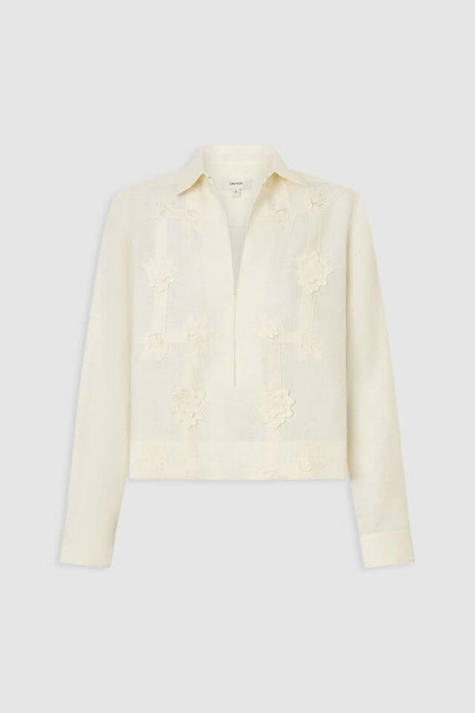 RIBBON TRIM SHIRT