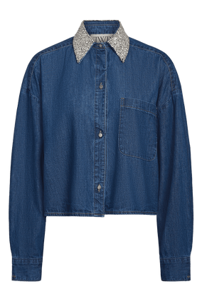 DENIM NEXT EX WITH CRYSTAL COLLAR