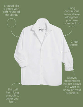 CONTINUOUS BUTTON UP SHIRT IN WHITE