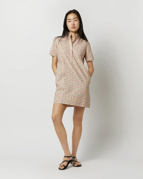 SHORT-SLEEVED POPOVER DRESS