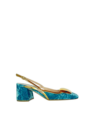 CAVALLA VELVET BLOCK HEEL Embellish