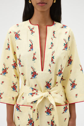 WALLPAPER FLORAL PRINT TUNIC DRESS