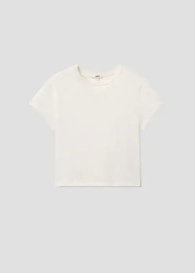 ADINE SHRUNKEN TEE- WHITE ASH