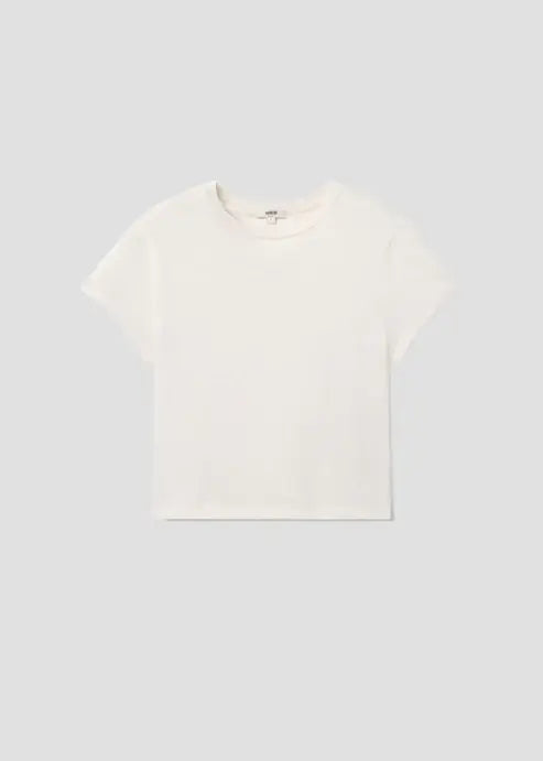 ADINE SHRUNKEN TEE- WHITE ASH