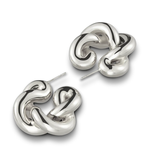 TWIST CREOLES- SILVER