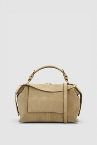 MICA SMALL BOWLER SUEDE IN CAPER