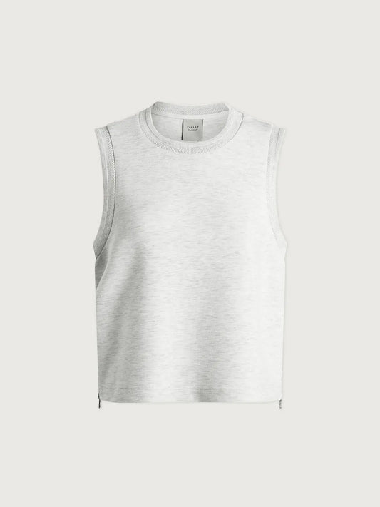 SHEA CROP TANK - IVORY MARL