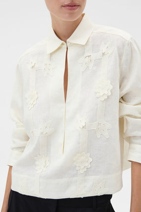 RIBBON TRIM SHIRT