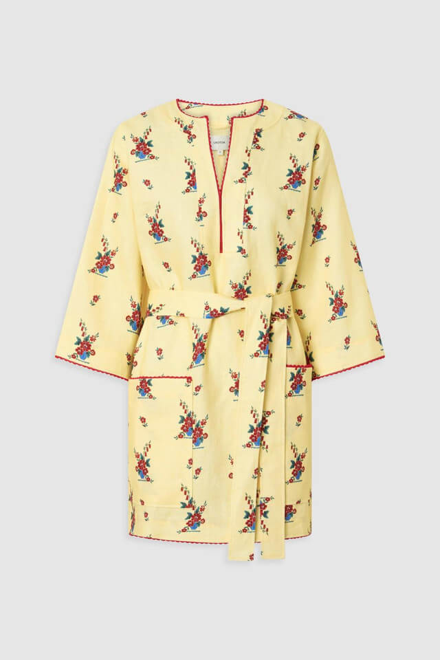 WALLPAPER FLORAL PRINT TUNIC DRESS