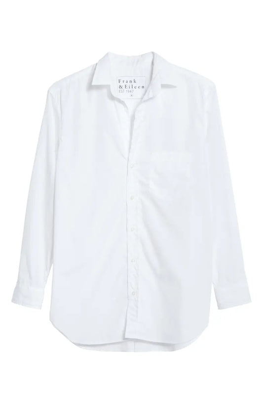 JOEDY WOVEN BUTTON UP IN WHITE SUPERLUXE