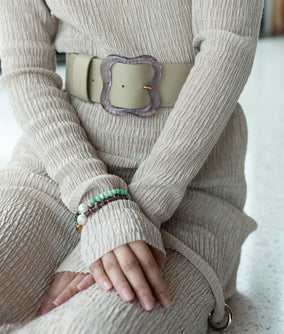 FLORENCE BELT IN TAUPE - M/L