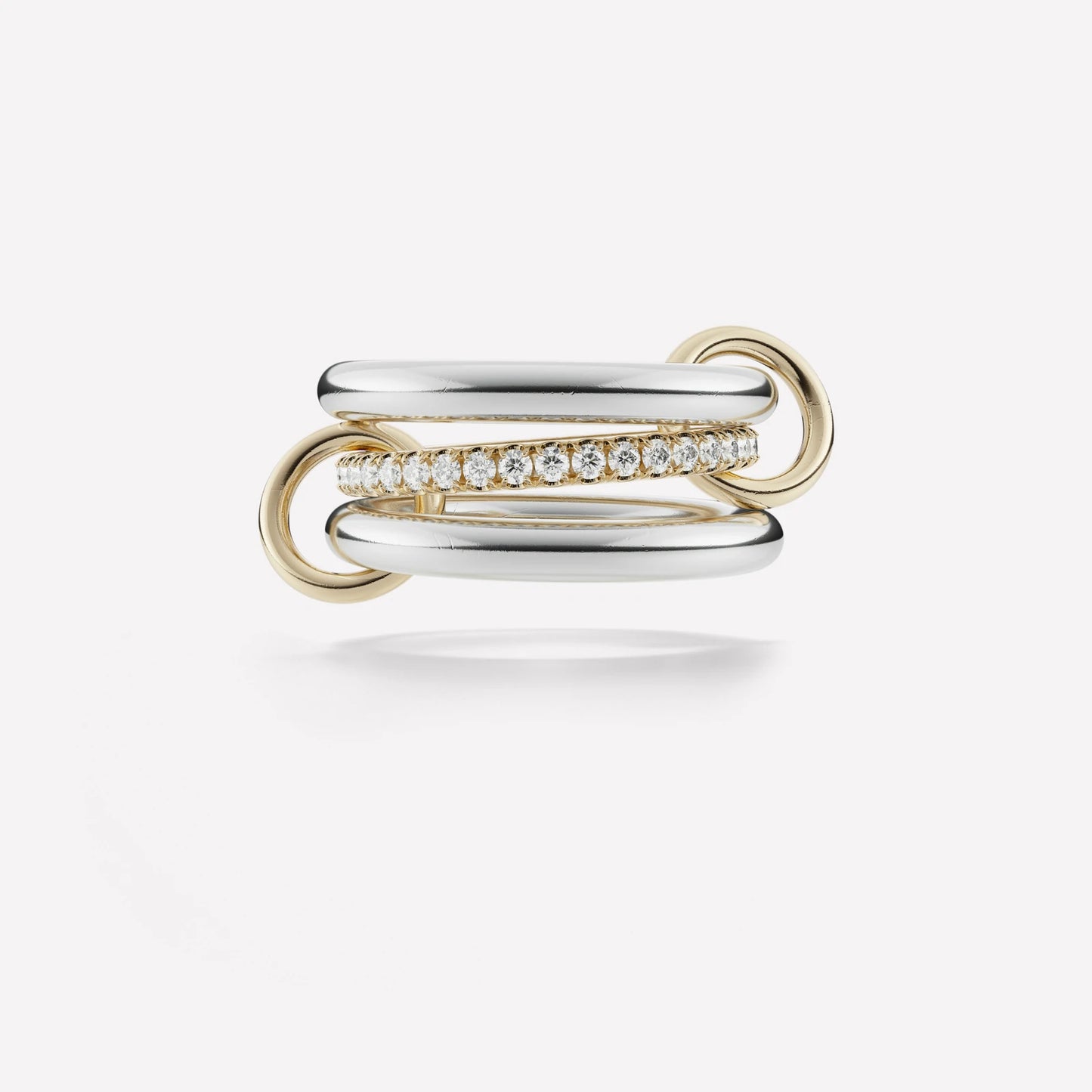 LIBRA SILVER AND GOLD PETITE RING