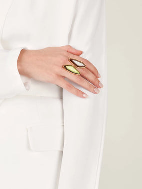 SUZY RING IN LIME GRAY