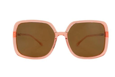 NEW TRANSPARENT women\'s janis sunglasses in translucent pink JANIS SUNGLASSES- TRANSLUCENT PINK | Embellish main image 2